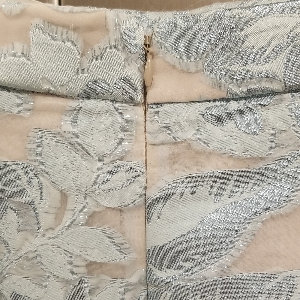 💕ST. JOHN💕 Bethany Metallic Floral Floral Organza/Jacquard Ball Skirt 10 NWOT - Picture 7 of 14